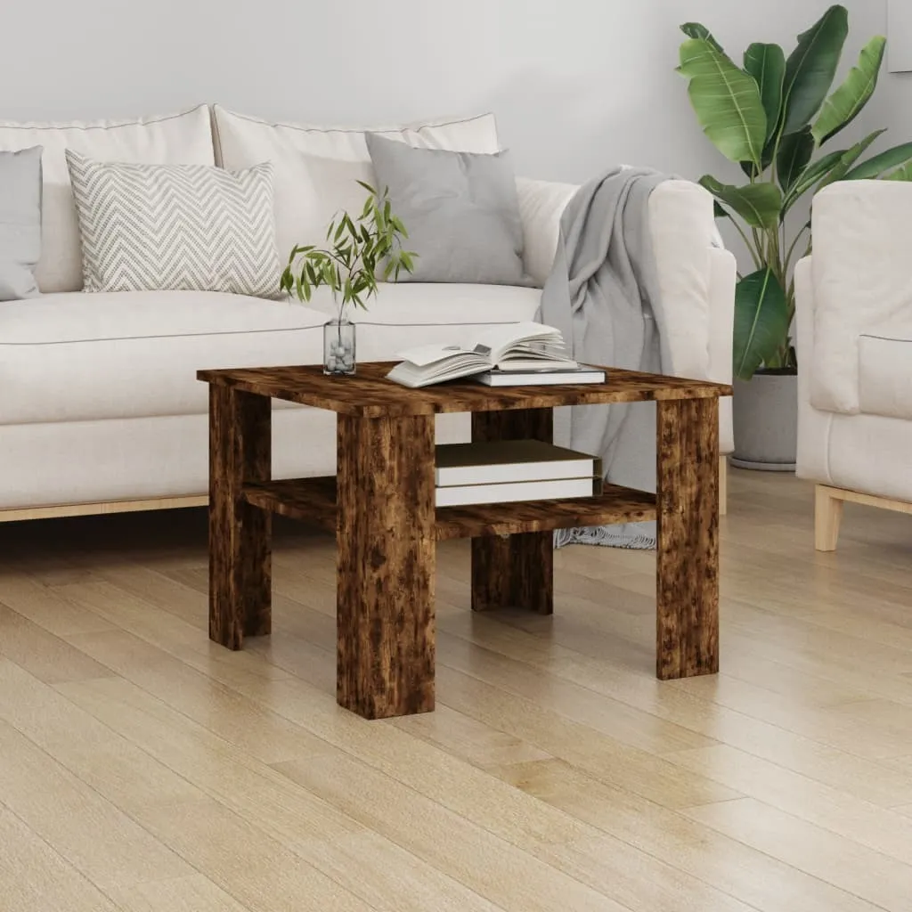 Tavolino Design Rovere Fumo 60x60x42 cm Legno Best Möbel Cloris