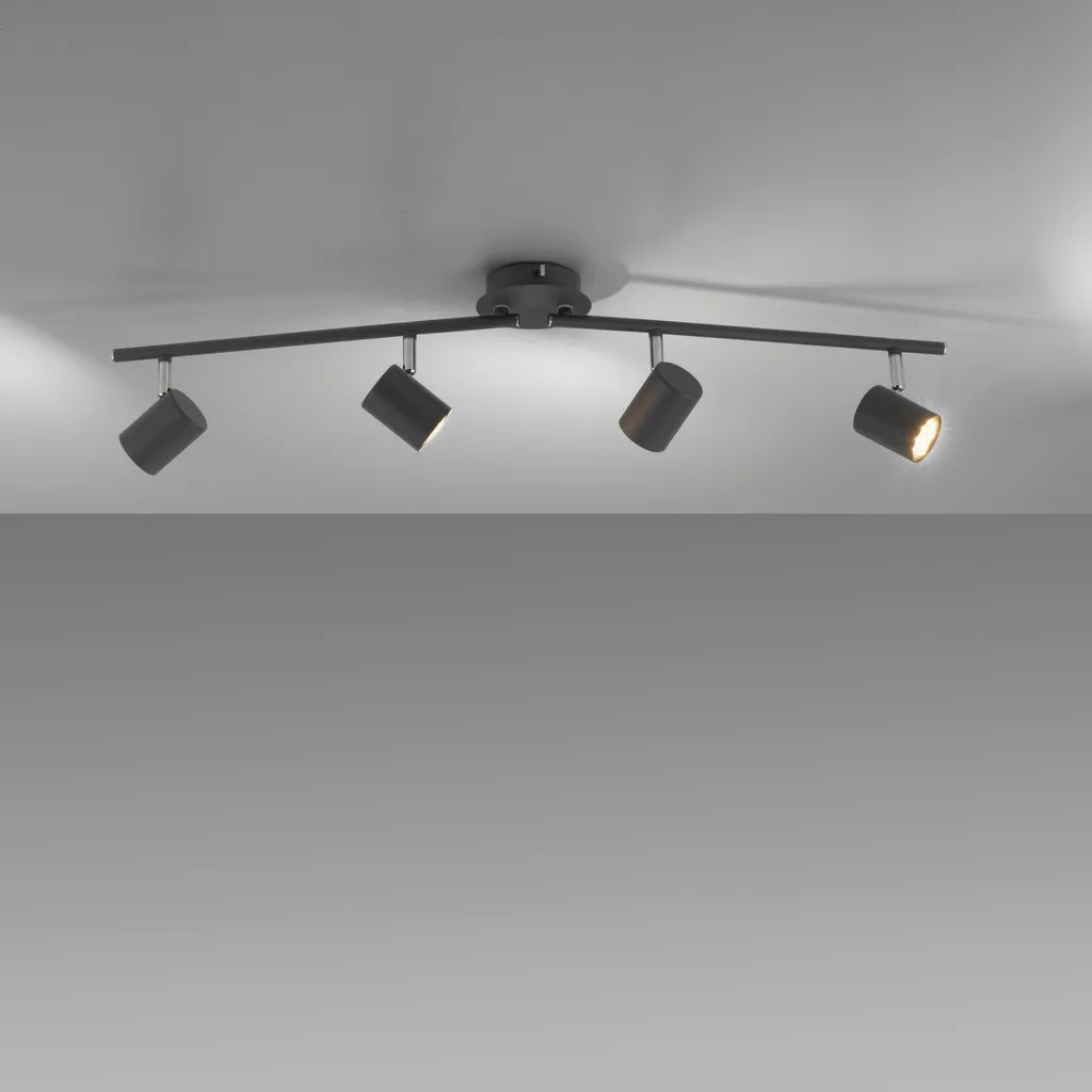 Luminaire plafonnier LED spots rotatifs anthracite hauteur 16 cm - 4