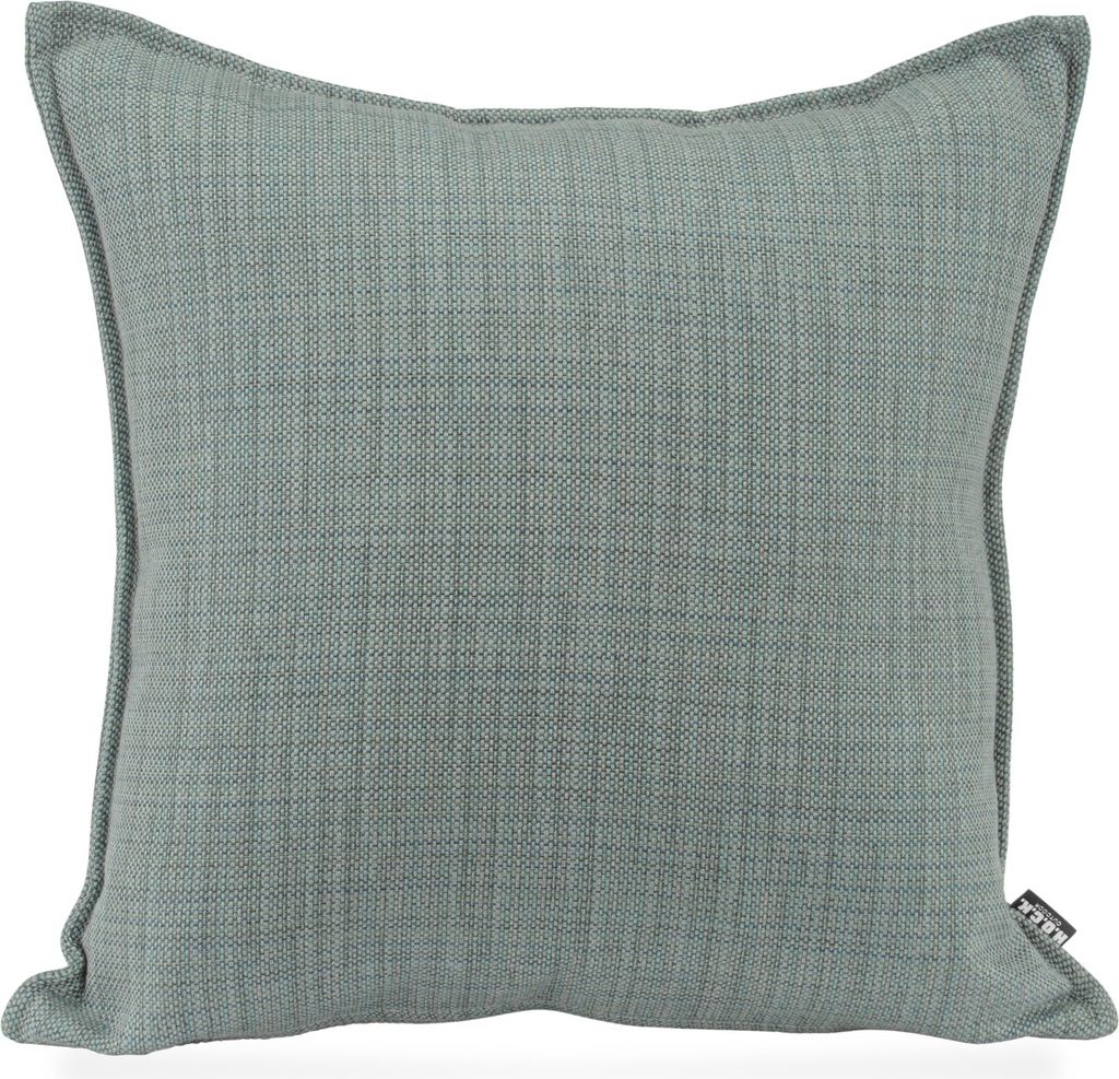 H.O.C.K. - AGORA Romy Outdoor Kissen 50x50cm mit Biese blau-grau kleingemustert col. 20092