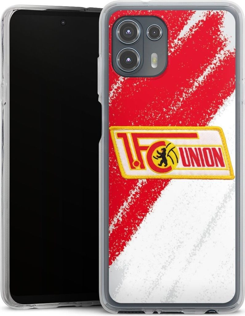 DeinDesign Handyhülle für Motorola Moto Edge 20 Lite Silikon Hülle Case Smartphone Schutzhülle 1. FC Union Berlin Logo Offizielles Lizenzprodukt