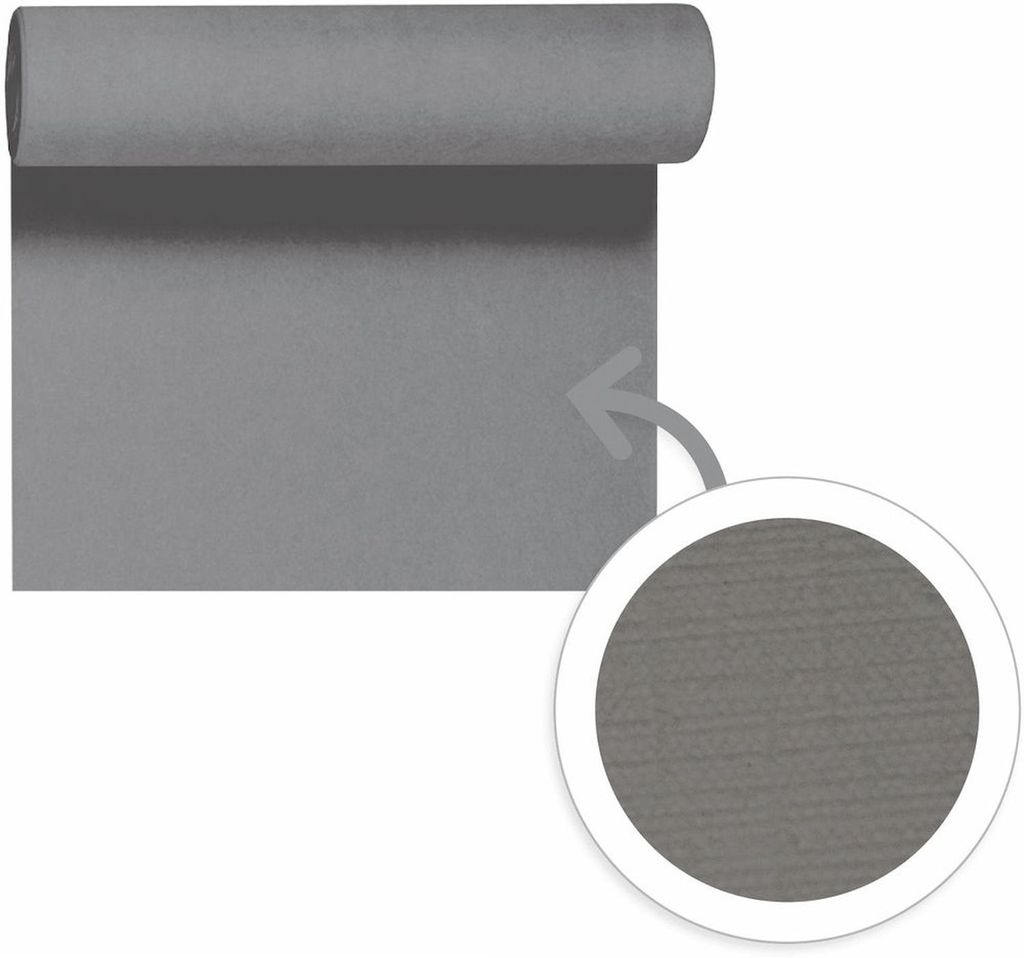 Duni Tischläufer Evolin Tete a Tete granite grey 0,41x24 m Zdjęcie produktu 