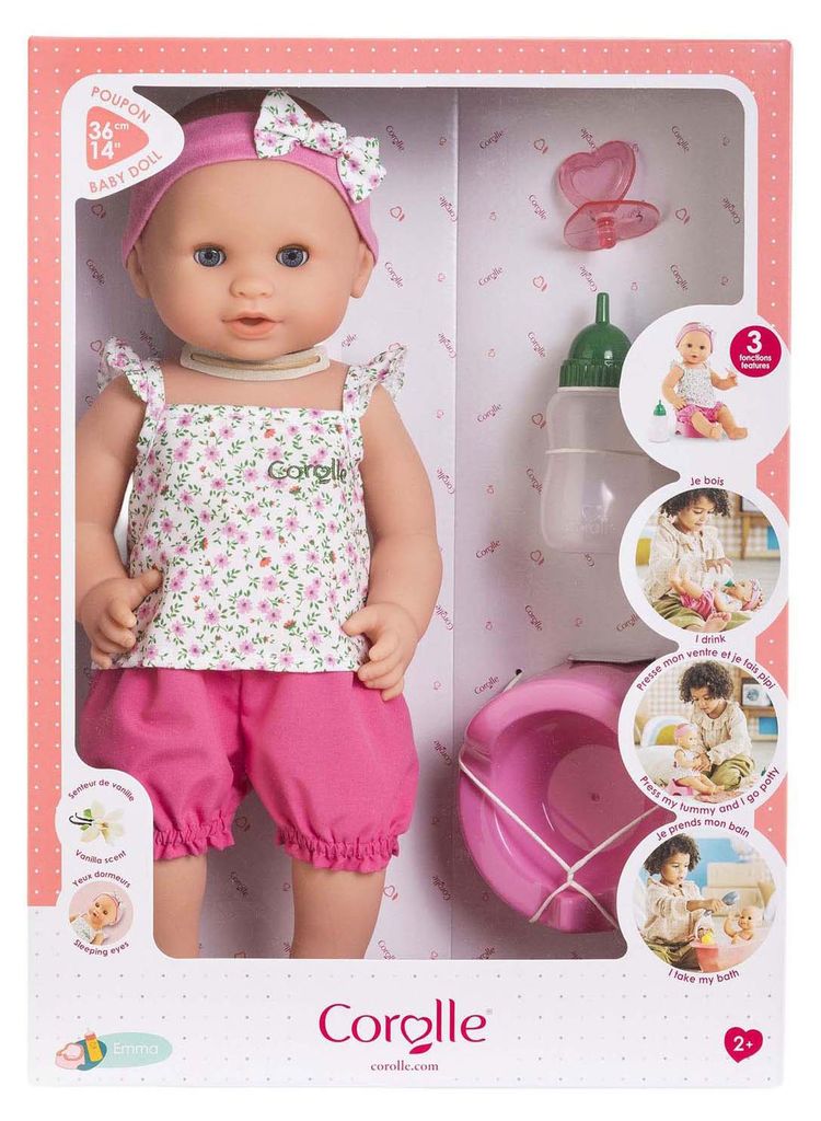 Corolle Mon Grande Poupon Drink - in Plaspop Emma - 36 cm Immagine del prodotto 