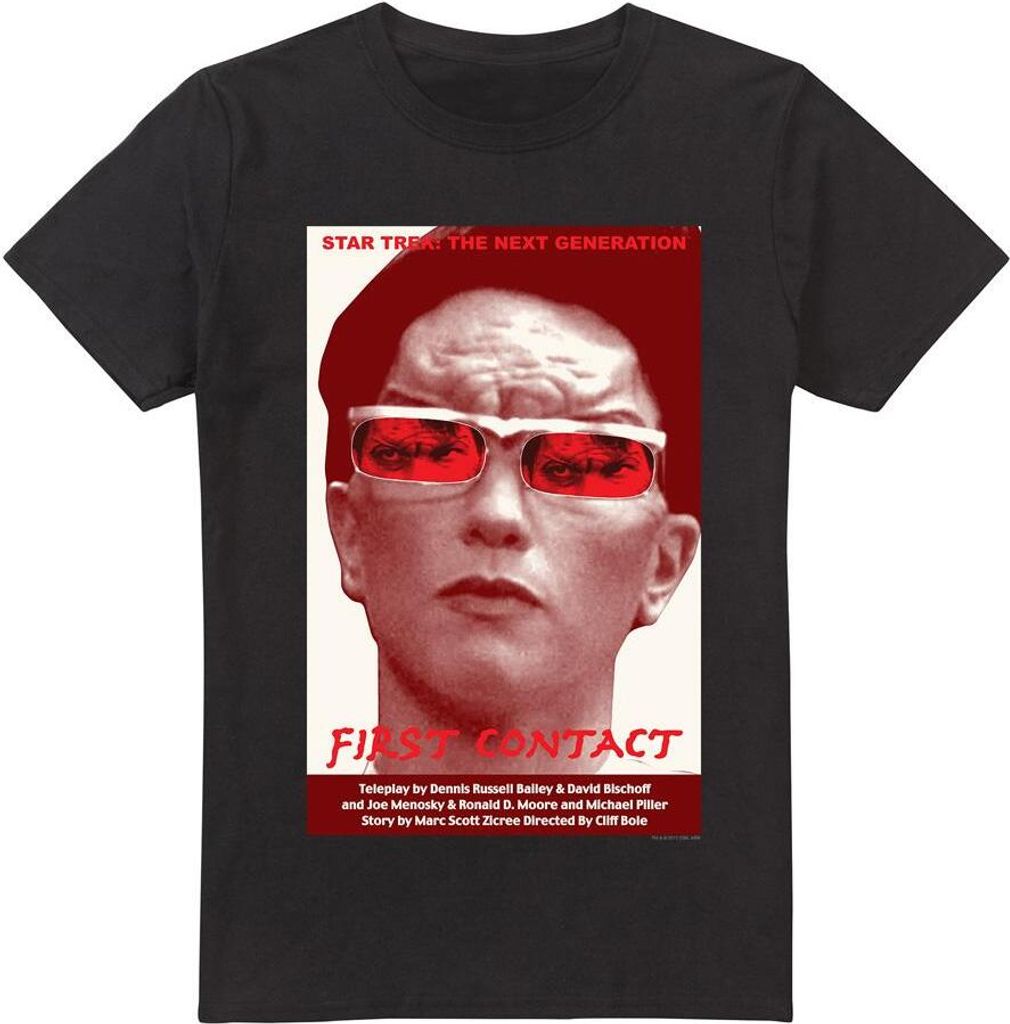 Star Trek - "The Next Generation Season 4 Episode 15" T-Shirt für Herren TV5321 (L) (Schwarz)