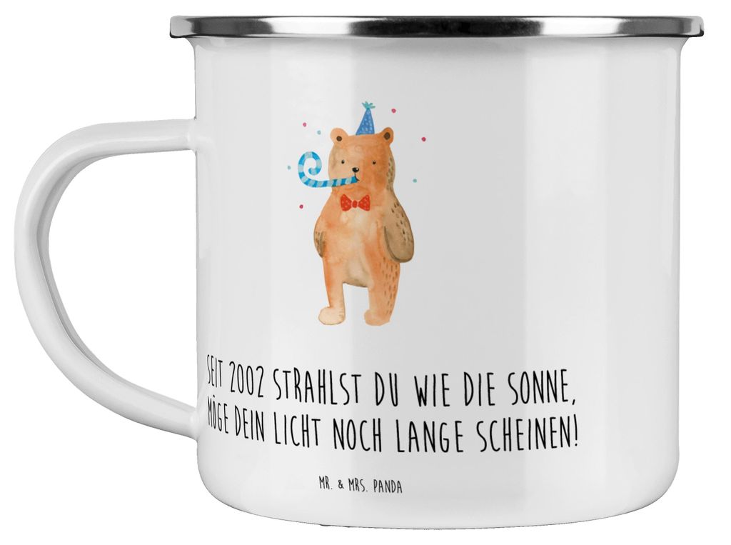 Mr. & Mrs. Panda Pott 2002 Geburtstag - Weiß - Geschenk, Glückwunsch, Haferl, Geburtstagsgeschenk, strahlen, strahlst du wie die Sonne, feiern, p...