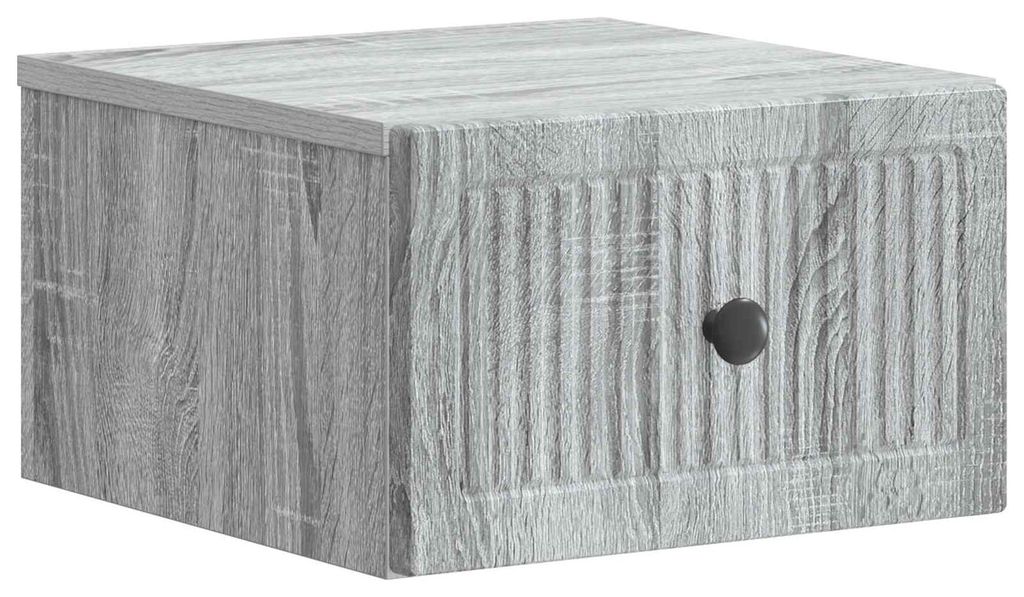 "2026 Moderne"Wandmontierter Nachttisch(1 pc) elegantes Design - Nachtschrank - für Schlafzimmer - Graues Sonoma 33x34,5x20cm - Nachttische & -sch...