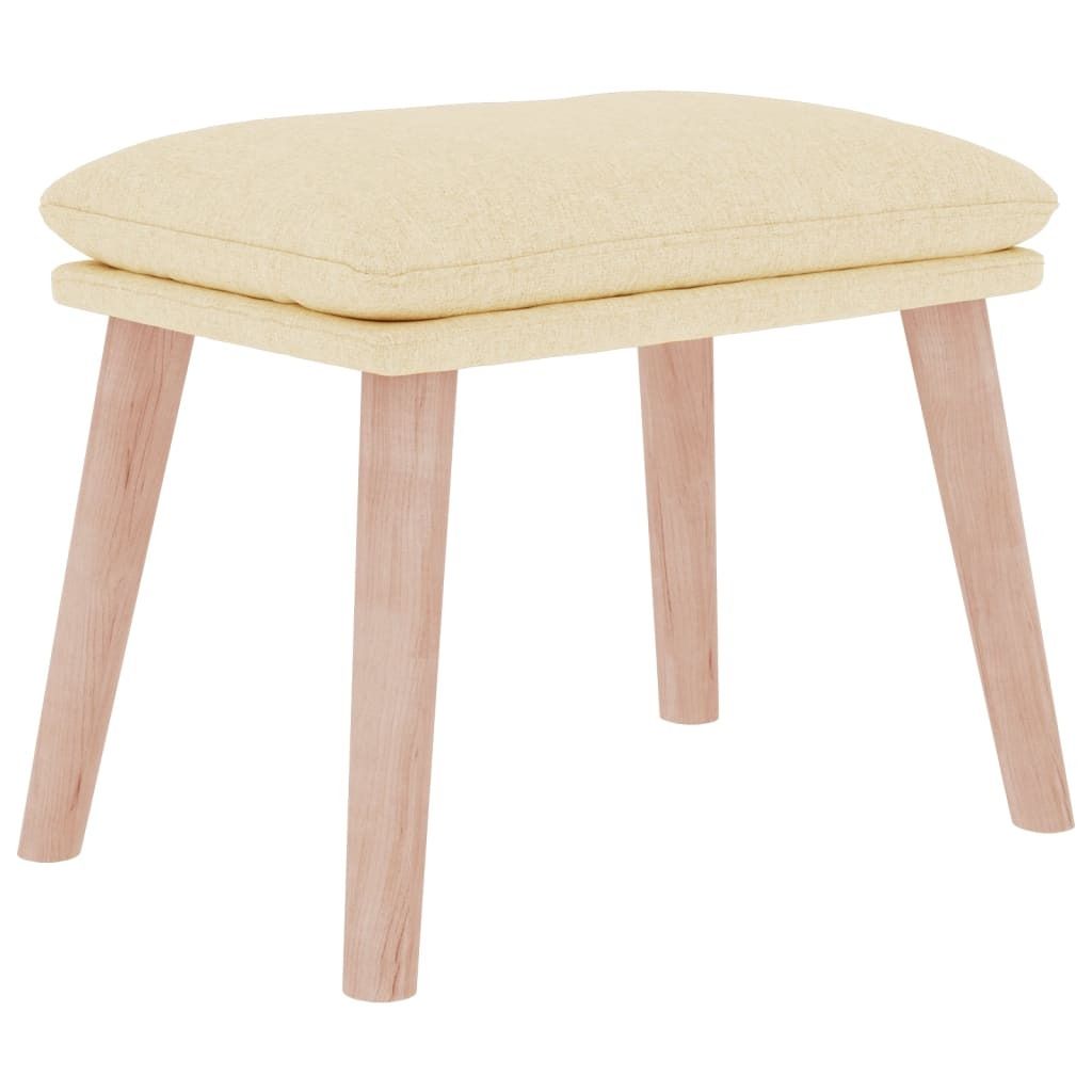 Fußhocker Creme 45x29,5x35 cm Stoff