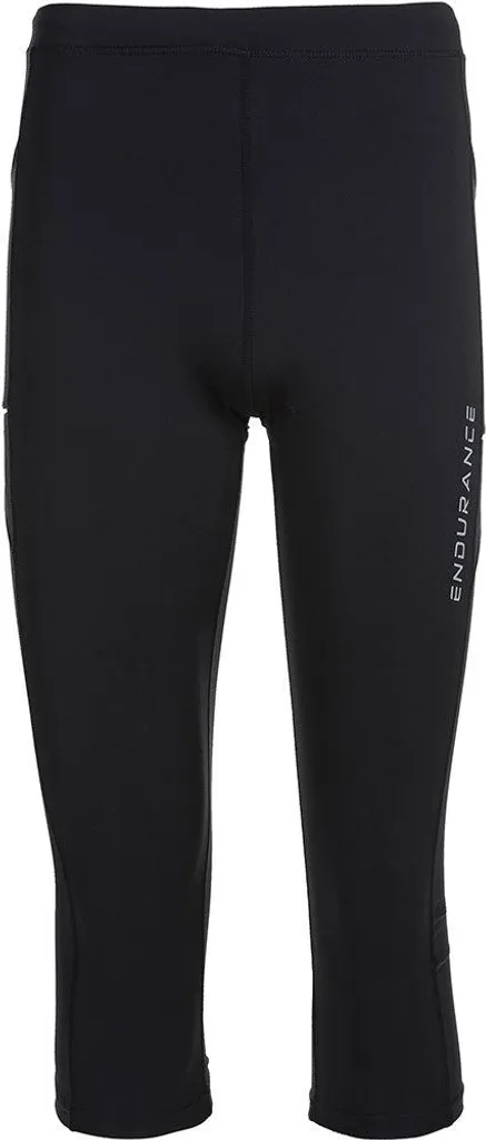 Collants 3/4 de Running Endurance Energy v2 Respirants Noir Intense