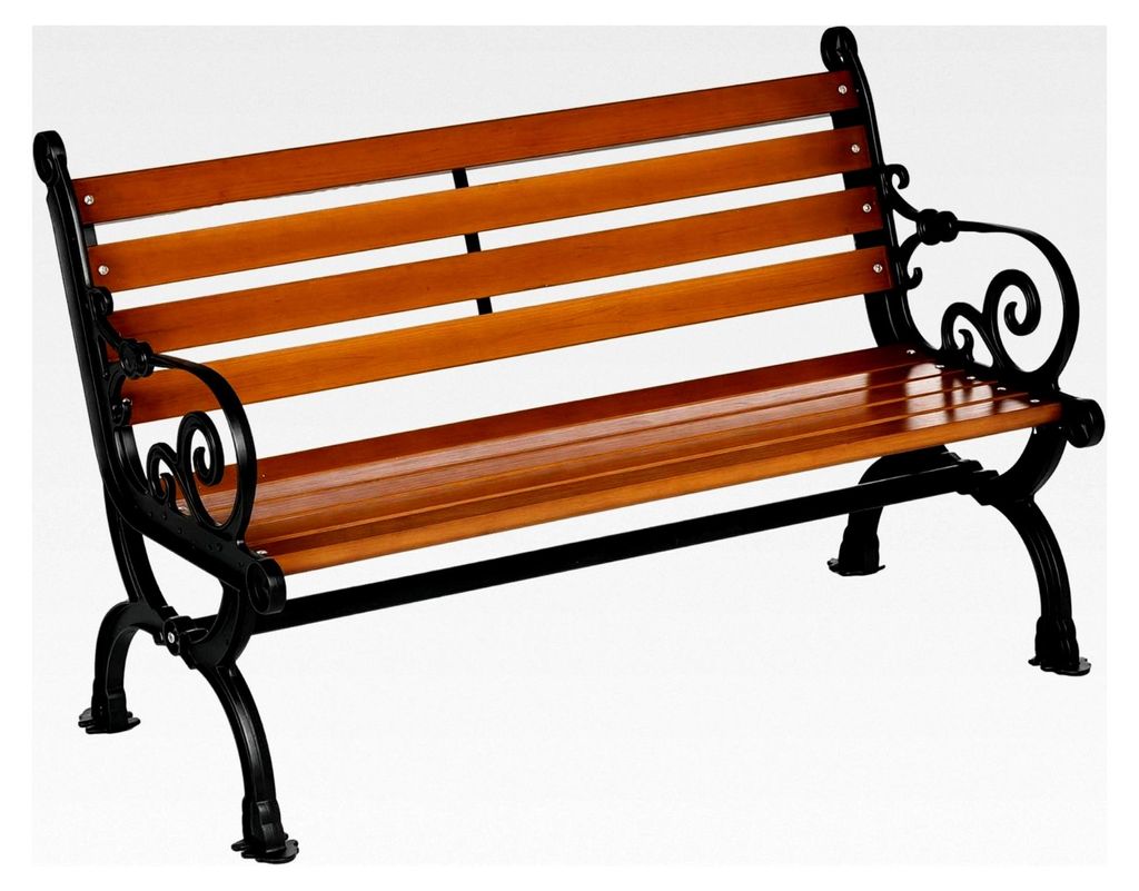 Gartenbank für 2 Personen mit Armlehnen, wetterfest, Holz, 120 x 64 x 79 cm, Teak
