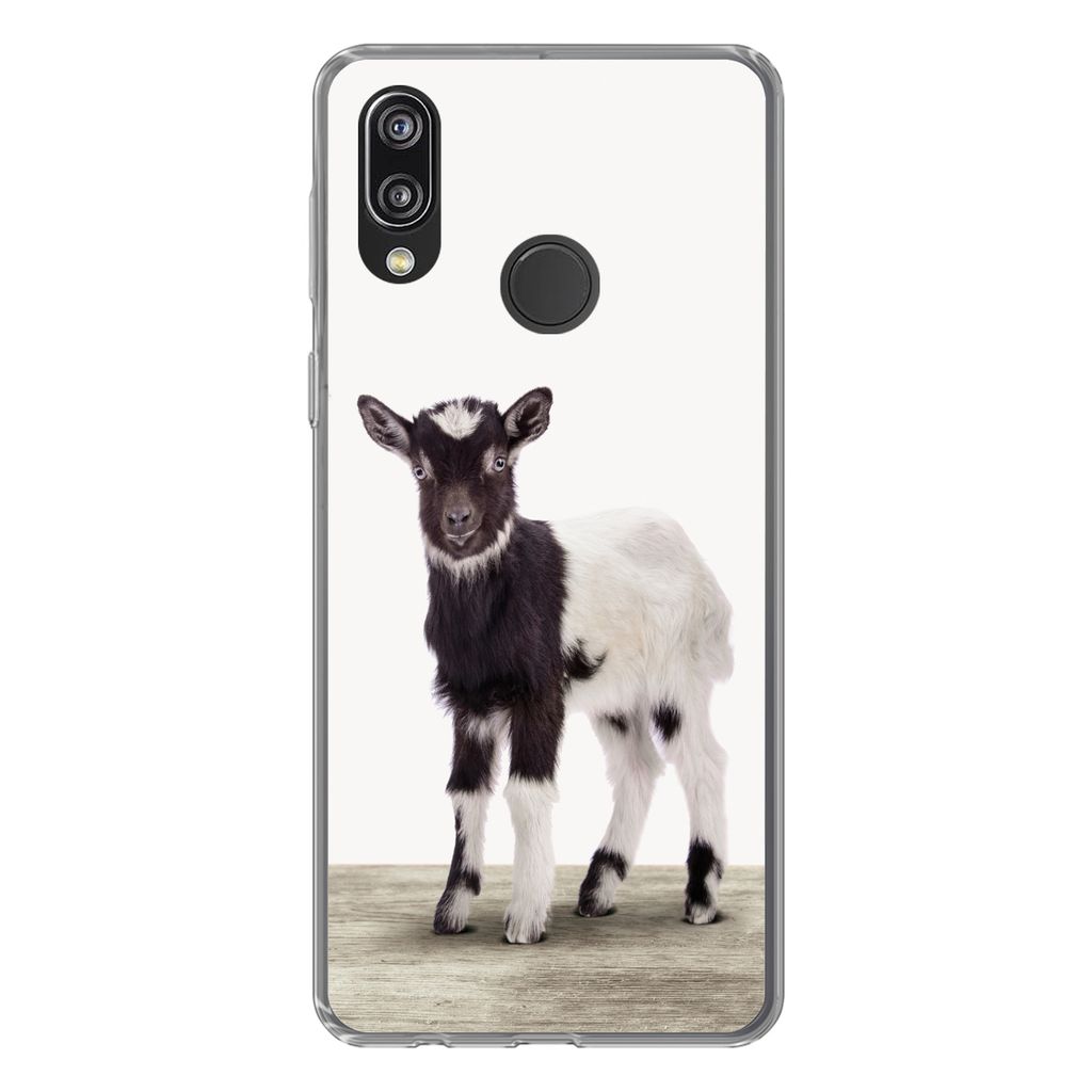 MuchoWow Handyhülle Schutzhülle Hülle für Huawei P20 Lite (2020) Ziege - Tiere - Kinder - Jungen - Mädchen Silikon Softcase Handy Hülle - K...