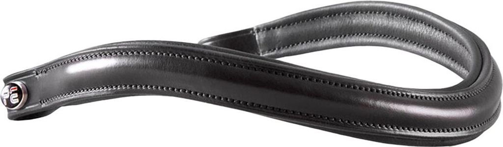 Premier Equine Liscio Plain Shaped Leather Stirnriemen Schwarz Cob Schwarz Cob