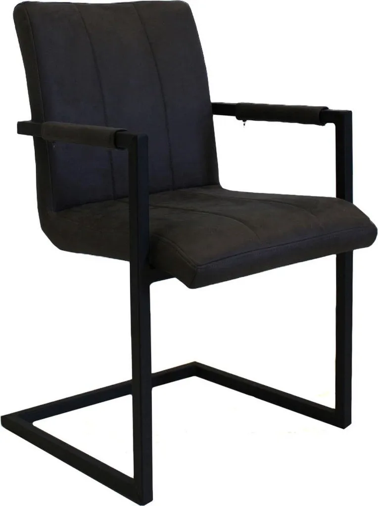Chaise de Cuisine Style Industriel Noire et Pieds en Métal - Unité de 1