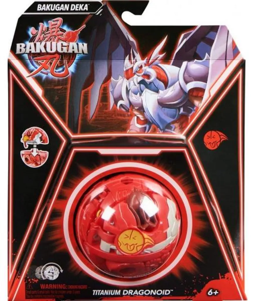 Figurine Bakugan Deka Titanium Dragonoid Jumbo Rouge pour Enfants