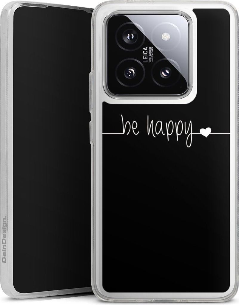 DeinDesign Handyhülle für Xiaomi 14T Silikon Hülle Case Smartphone Schutzhülle Glück Sprüche Statement