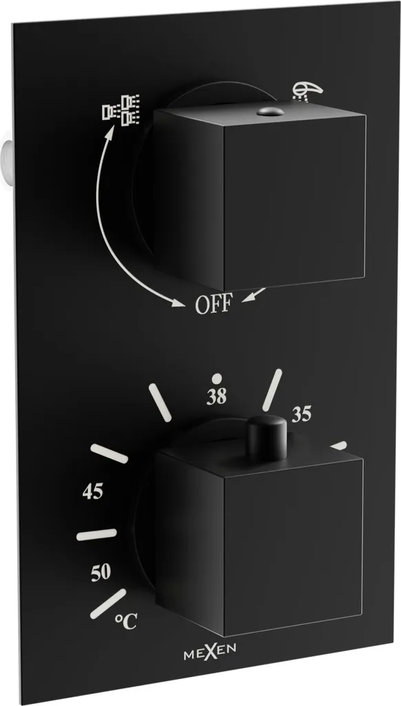 Miscelatore Vasca Termostatico Mexen Cube Nero - Design e Comfort