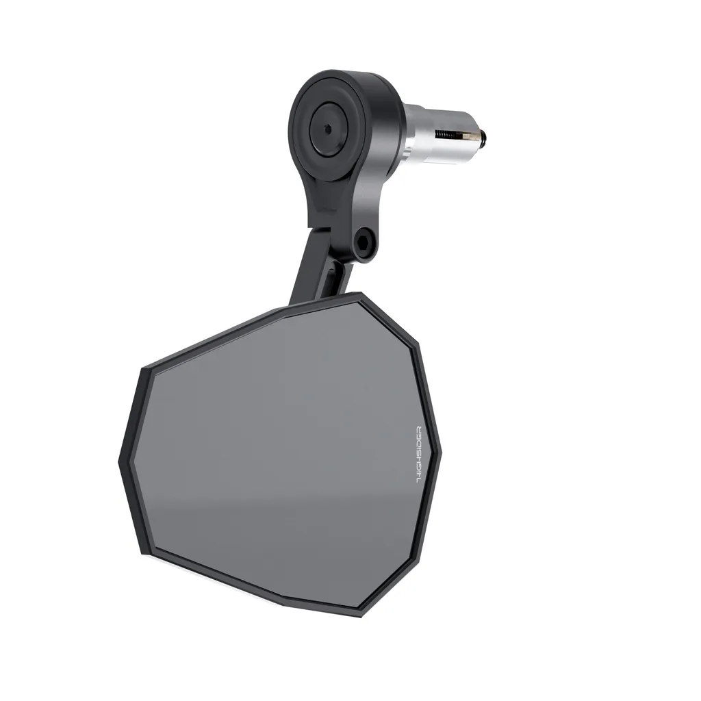 Rétroviseur Court HIGHSIDER Stealth-X5 EVO Noir en Aluminium et Plastique