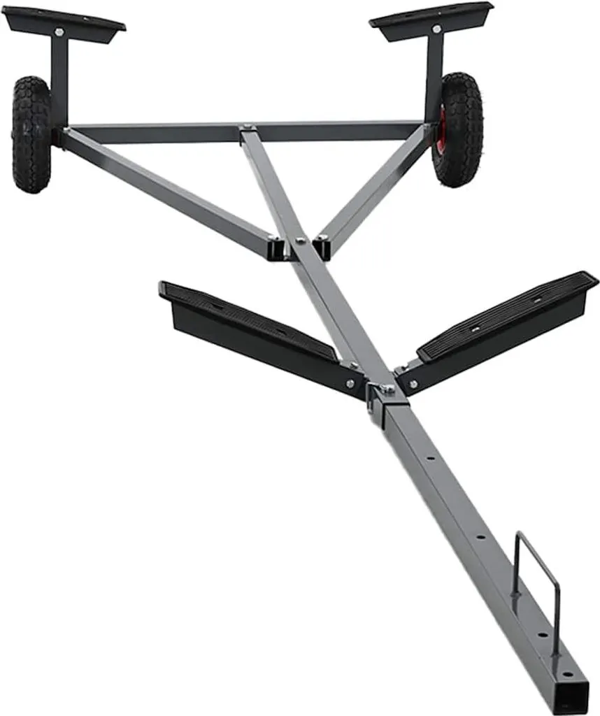 Remorque de bateau pour canoë vidaXL 302cm idéale pour les loisirs