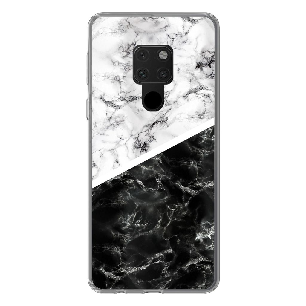 MuchoWow Handyhülle Schutzhülle Hülle für Huawei P40 Lite Marmor - Chic - Collage Silikon Softcase Handy Hülle - Handy