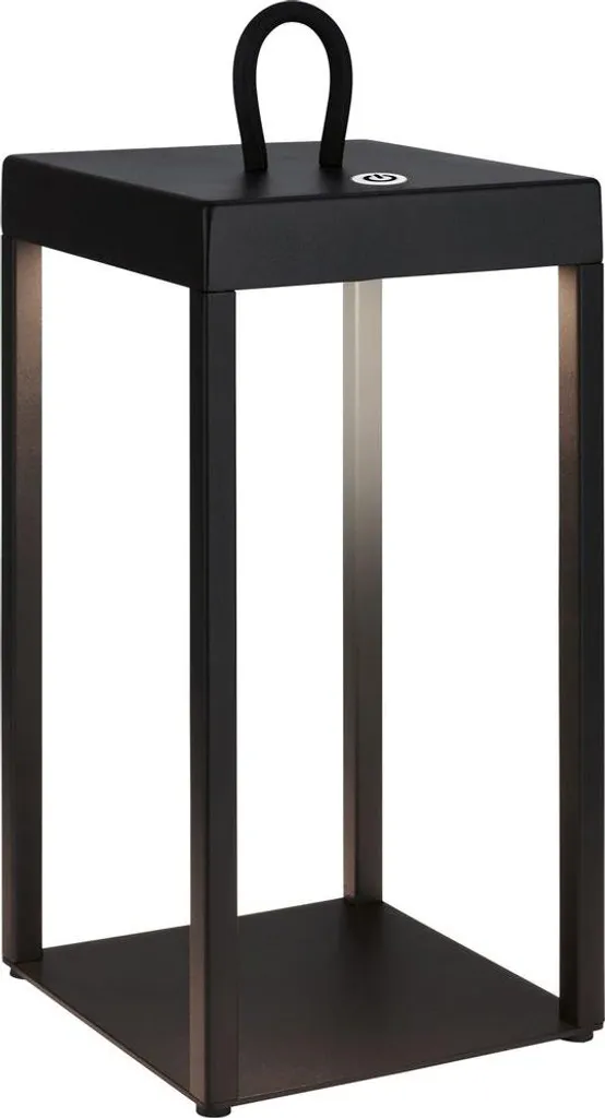 Lampada LED Esterno Batteria Briloner Luca IP44 Touch Nera Dimmerabile