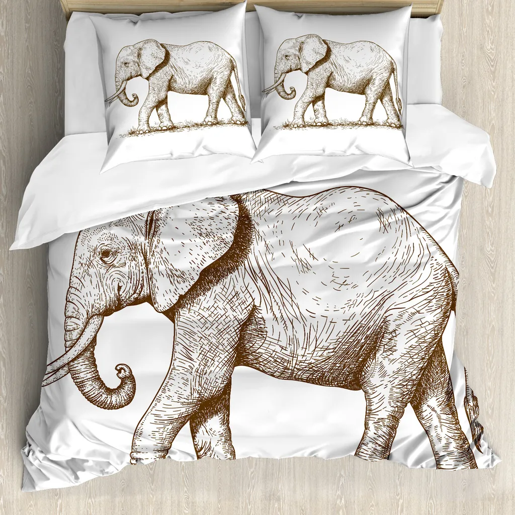 Sacco Piumino Elefante Safari ABAKUHAUS: Letto da Re della Giungla