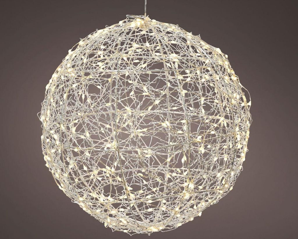 Frame light micro LED buiten dia. 58 cm zilver/warm wit Productafbeelding 