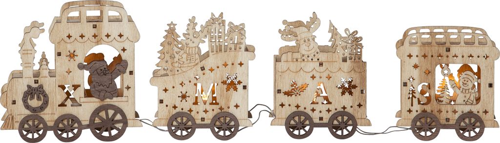 Star Trading Tischdeko "Yuletide", Zug, 4 ww LED, Farbe: Produktbild 