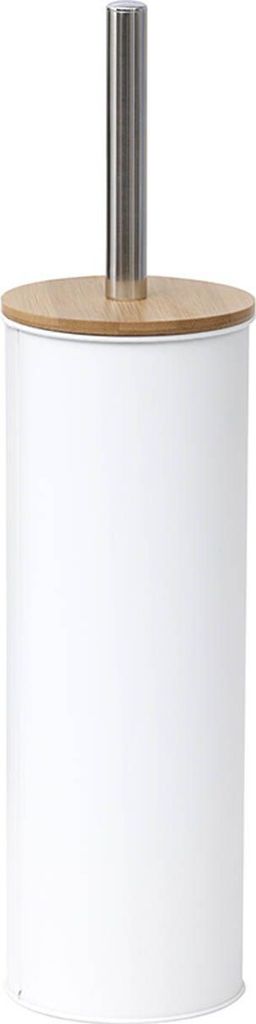 Tendance Toilettenbürste weiß Metall Bambus 9,6x9,6x39,5 cm