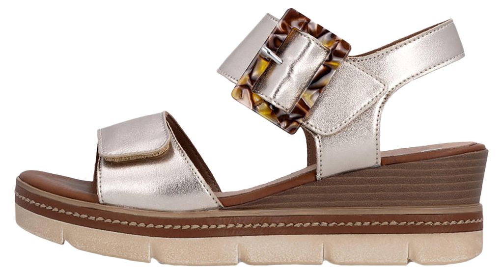 Artigo-Sandalen mit Keilabsatz aus Leder