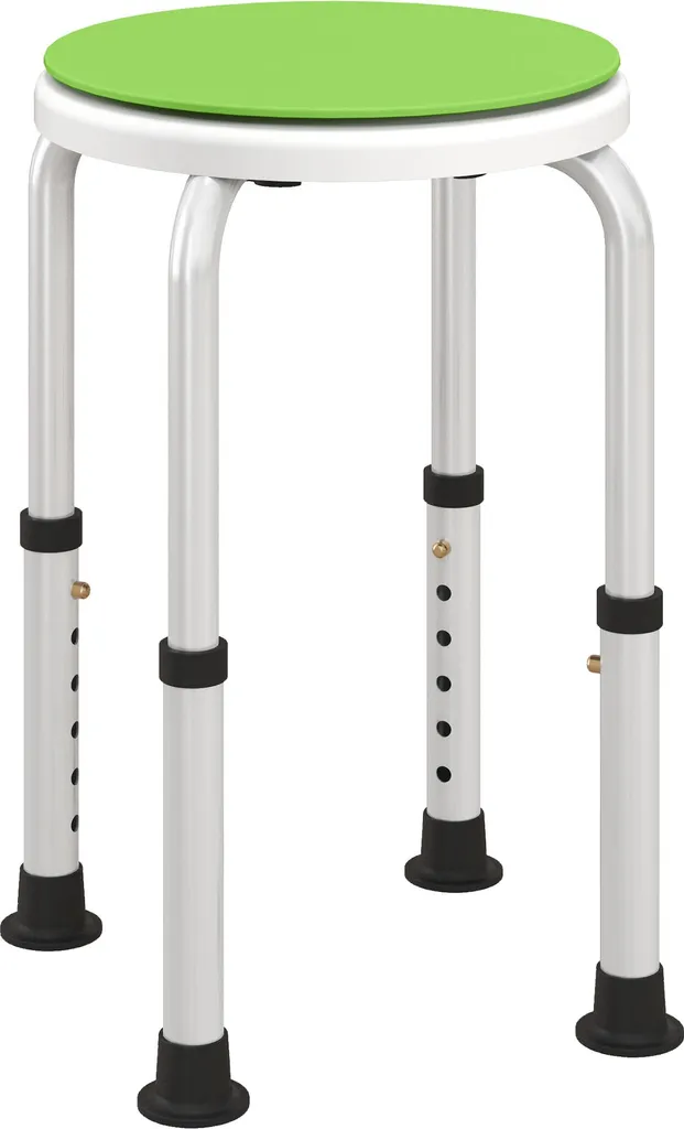 Tabouret de bain antidérapant pivotant 360° aluminium anticorrosion