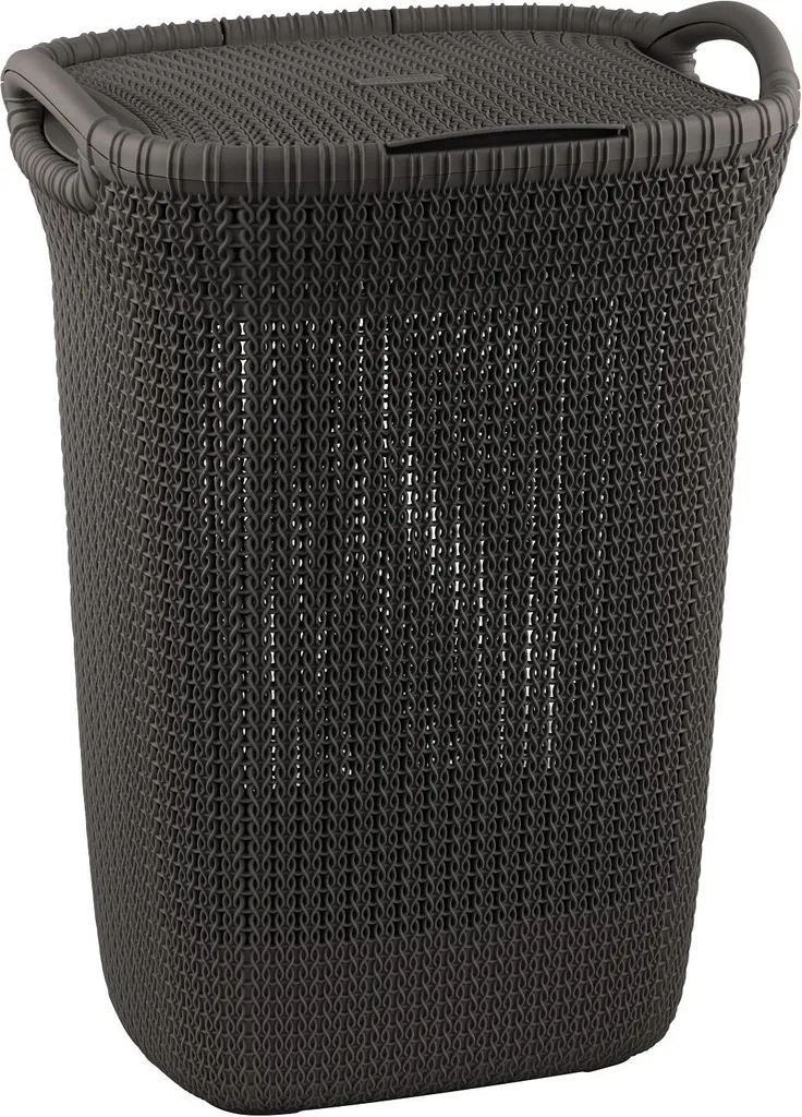 Panier linge Curver Knit brun 57L - Fini les mauvaises odeurs de textile