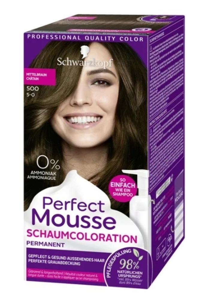 Schwarzkopf Perfect Mousse 500, Braun, Mittelbraun, Frauen Produktbild 