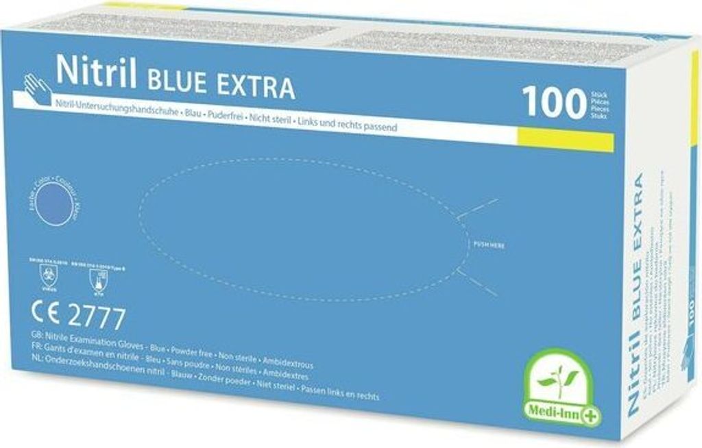 500x Einweghandschuhe Nitril puderfrei blau EXTRA stabil dick Größe S