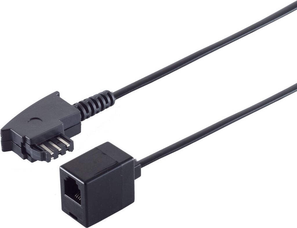 TAE F-Stecker / Western-Buchse 6/4 0,2m Produktbild 