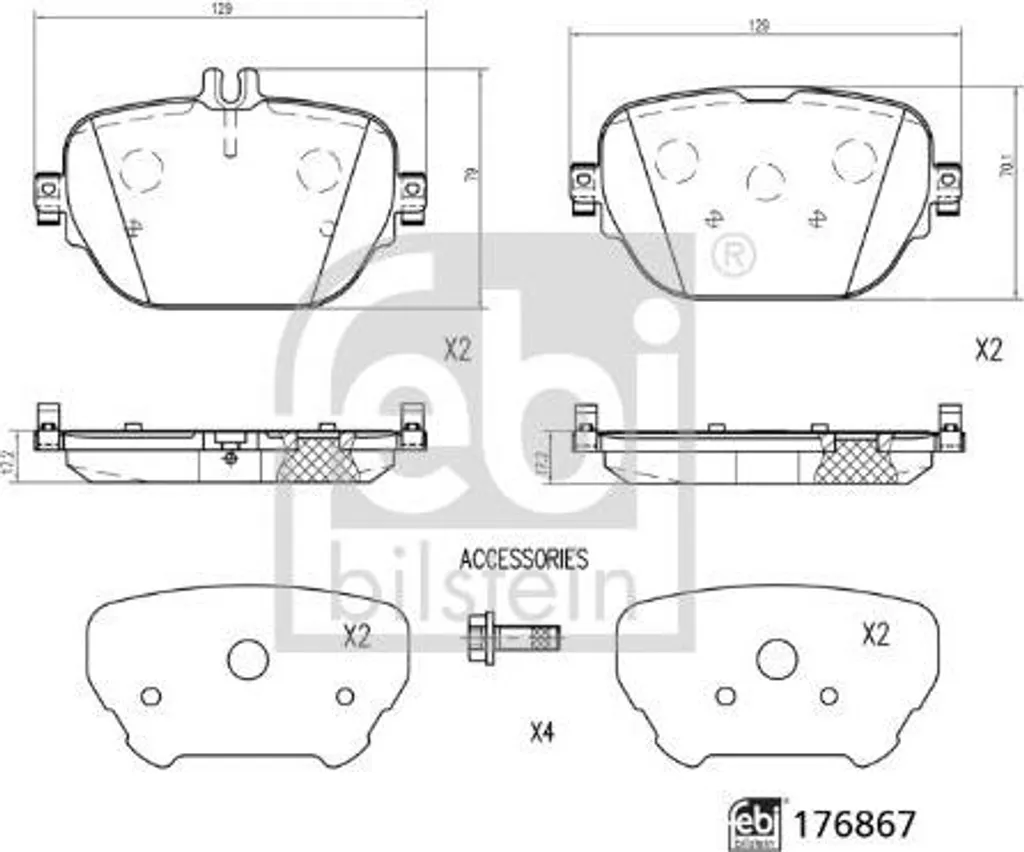 Plaquettes de frein de rechange pour trajets autoroutiers Mercedes