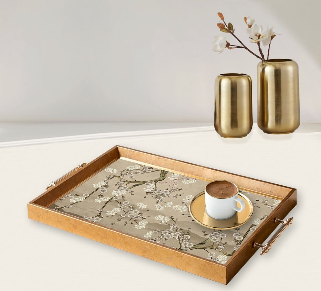 Evila Originals, TPEA9850, Tablett, Mehrfarbig, 100 % GLAS, 50 x 29 x 3,5 cm