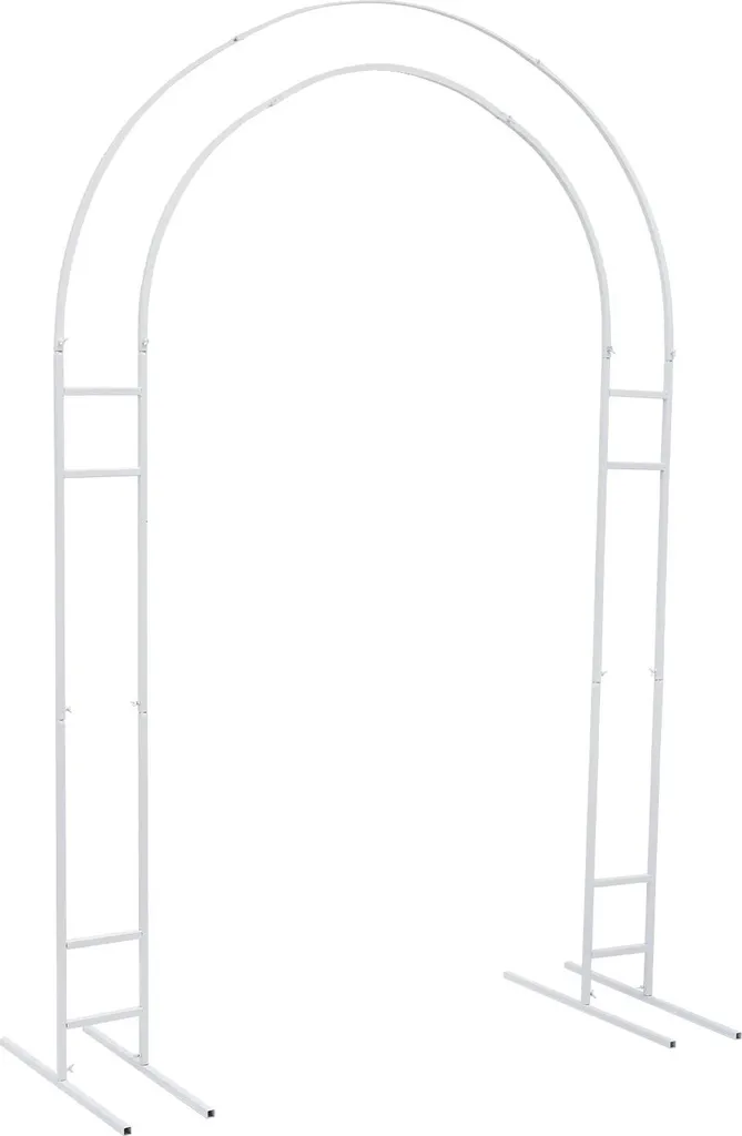 Support arcs XL acier blanc réglable : stable et montage ultra facile