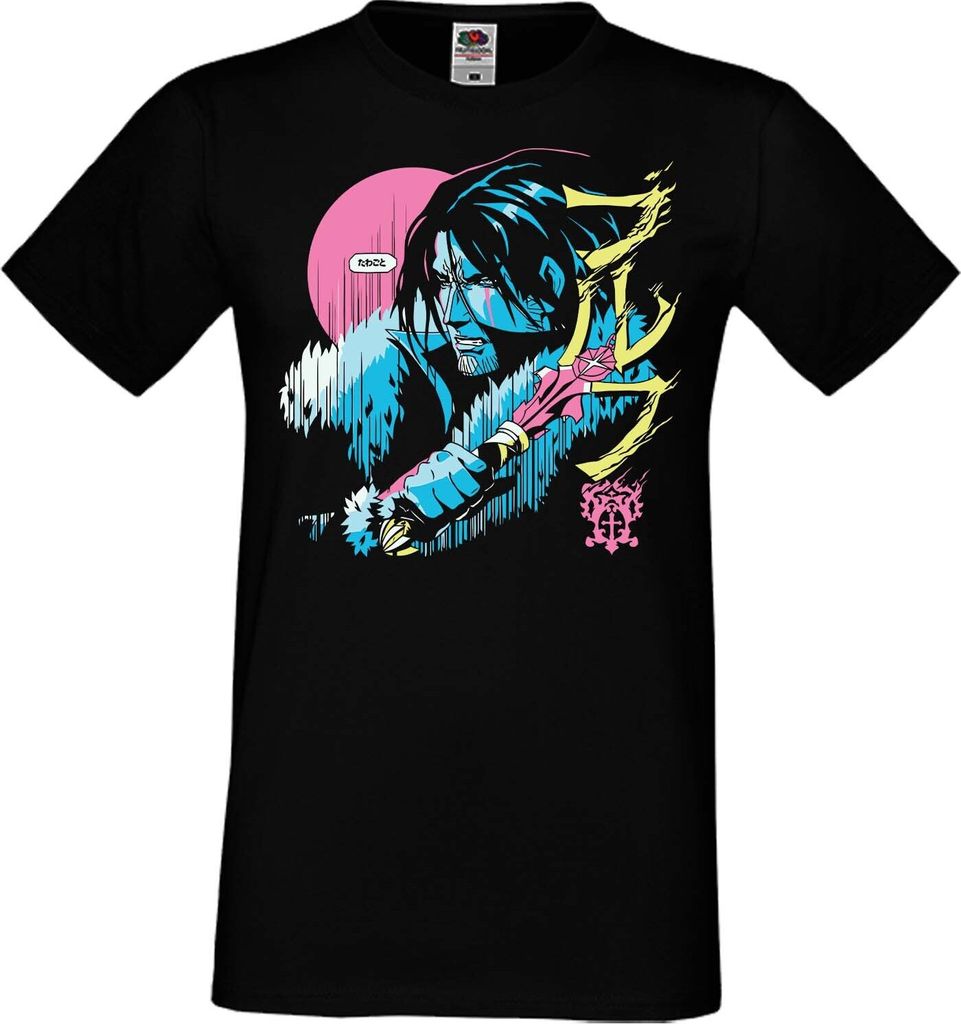 Herren T-Shirt Manga Anime Castlevania Vampire Hunter Simon Belmont Simon Belmont, Man 3XL / Schwarz