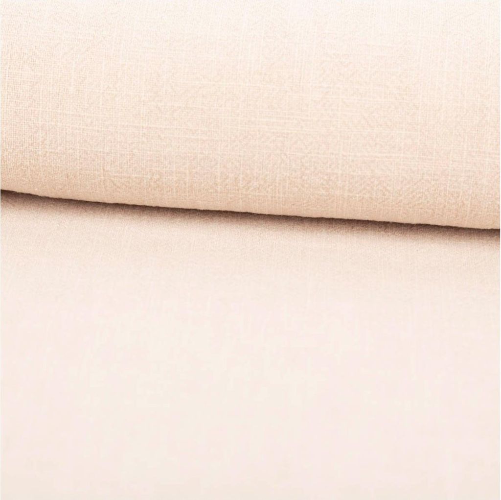 Leinenstoff mit Baumwolle in Beige stone washed 140cm Stoffbreite