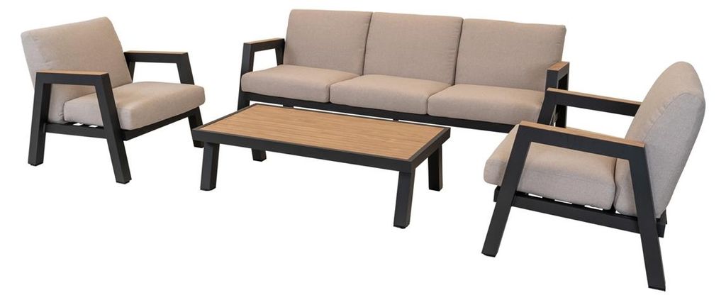 Lesli Living - Lounge-Sofa Manu - Anthrazit - 207x81x75cm