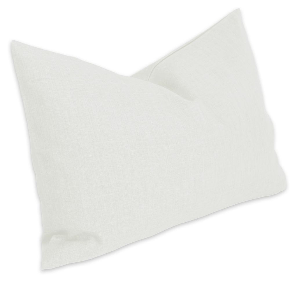 Kissenbezug 30x50 cm weiß Struktur Leinenoptik Kissenhülle Produktbild 