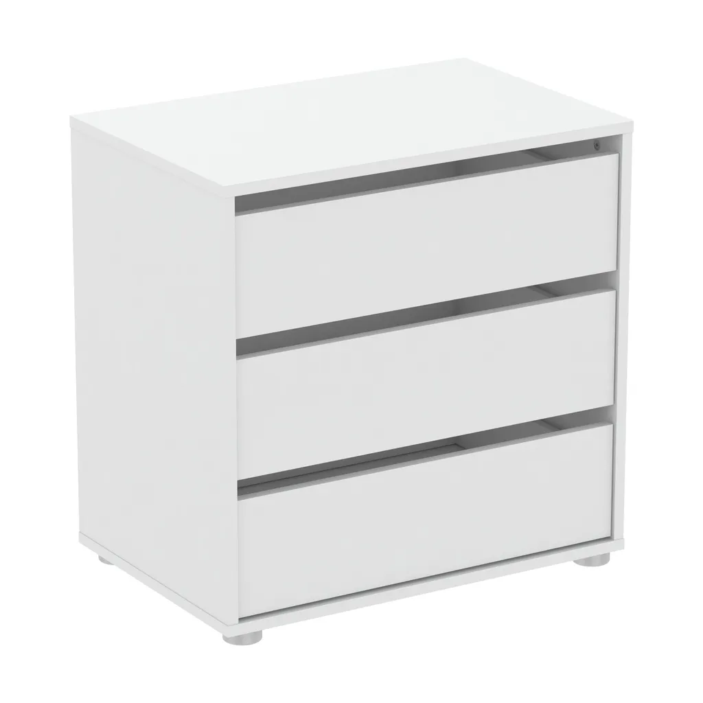 Commode Blokty 396 cm blanche pour optimiser le rangement du salon