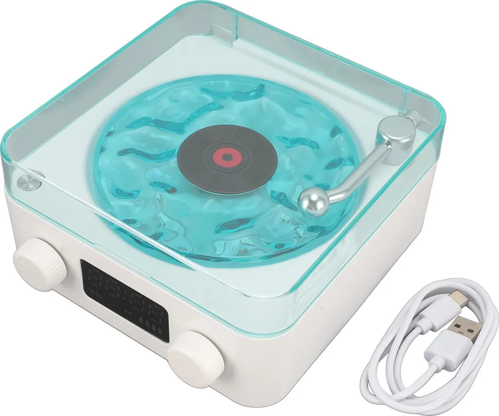 Waves Player haut-parleur Bluetooth compact stéréo blanc vintage créatif