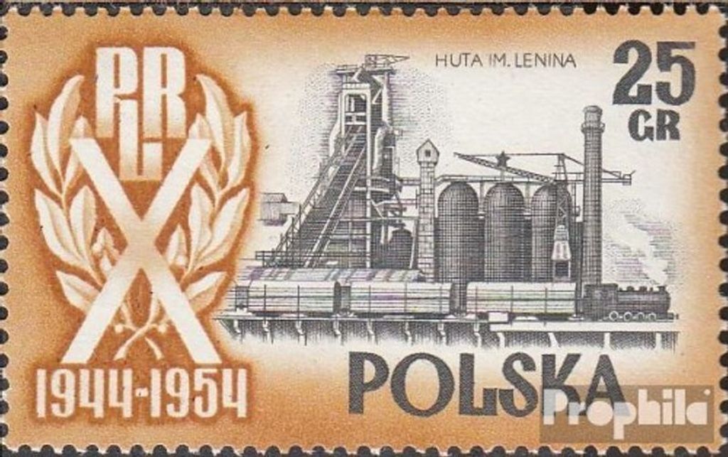 Briefmarken Polen 1954 Mi A890 postfrisch 10 Jahre Polen Produktbild 