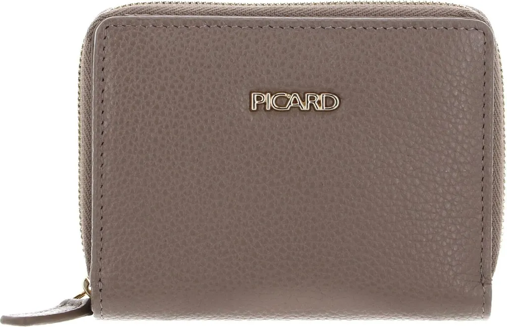 Porte-monnaie Picard Java 1 anti-encombrement en cuir véritable Taupe