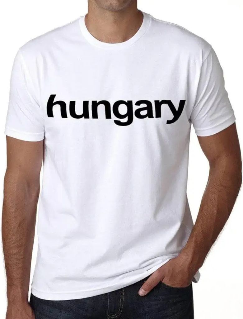 Herren Grafik T-Shirt Ungarn – Hungary – Öko-Verantwortlich Vintage Jahrgang Kurzarm Lustige Druck Geburtstag Geschenk Mann