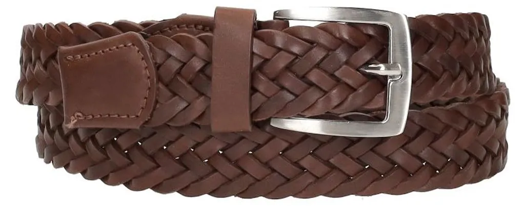 SUB55 Ceinture Homme en Cuir Marron Foncé Taille 115 cm Élégante