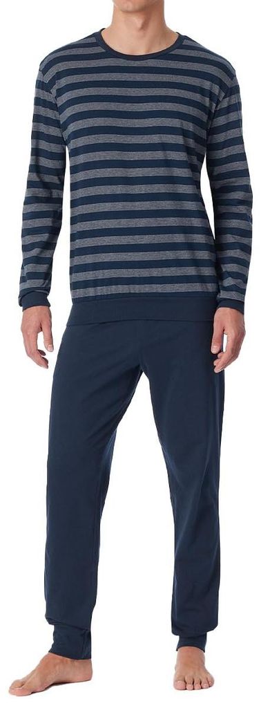 Schiesser - Basic - Pyjama (maat 48, nachtblauw) Productafbeelding 
