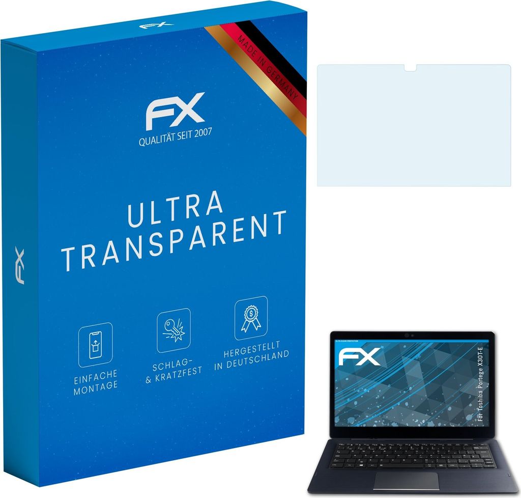 atFoliX FX-Clear 2x Schutzfolie kompatibel mit Toshiba Portege X30T-E Displayschutzfolie