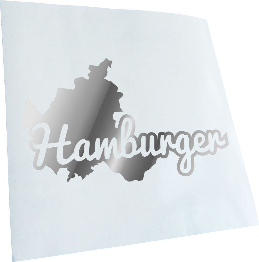 Kiwistar - Autoaufkleber - Hamburger Herkunft - Chrom - 24x12cm - Aufkleber für Auto, Laptop, Fahrrad, LKW, Motorrad mehrfarbig JDM Decal Racing