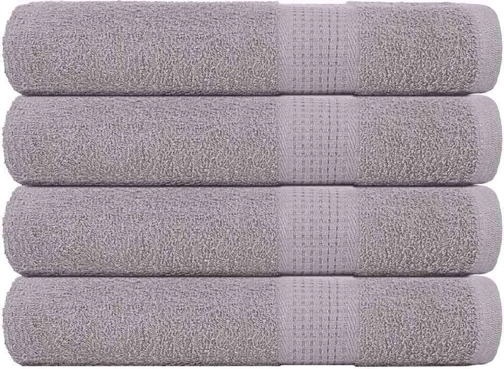 Set Benessere FROGN 4 Asciugamani Grigio 100x200 cm - Cotone Naturale