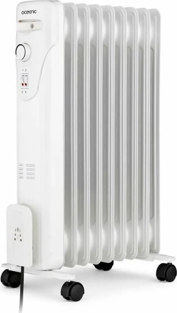 Chauffage d'Appoint à Bain d'Huile Oceanic 2000W avec Thermostat Réglable